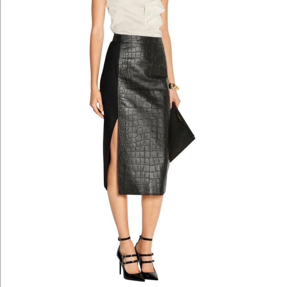 Jason Wu Croc Effect Skirt